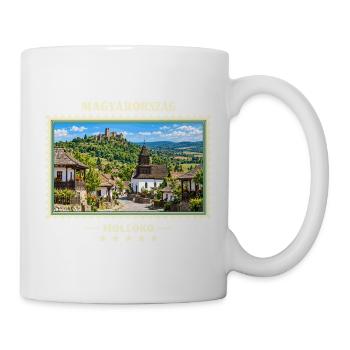 Ungarn Hollókő Vintage Reisemarke - Tasse - Weiß - Rechts