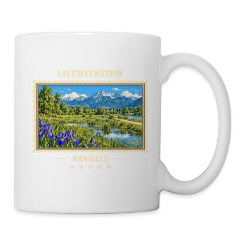 Liechtenstein Ruggell Vintage Reisemarke - Tasse - Weiß - Rechts