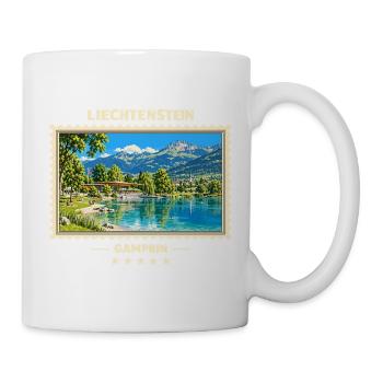 Liechtenstein Gamprin Vintage Reisemarke - Tasse - Weiß - Rechts