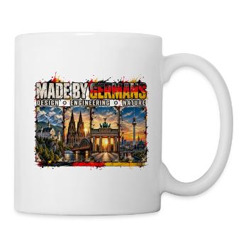 Made by Germans: Technik & Natur Collage - Tasse - Weiß - Rechts