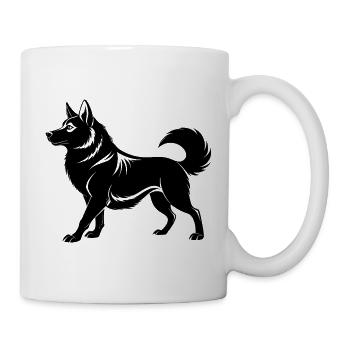 Schwedischer Vallhund-Hundegang - Tasse - Weiß - Rechts