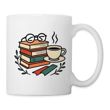 Bücher Geschenk für Leseratten. - Tasse - Weiß - Rechts