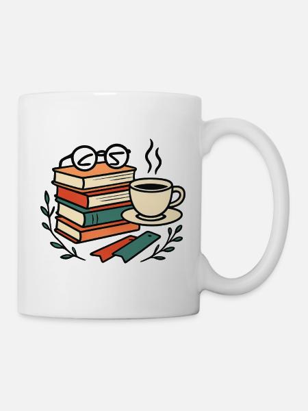 Bücher Geschenk für Leseratten. - Tasse - Weiß