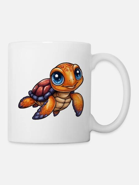 Kinder Schildkröte - Tasse - Weiß