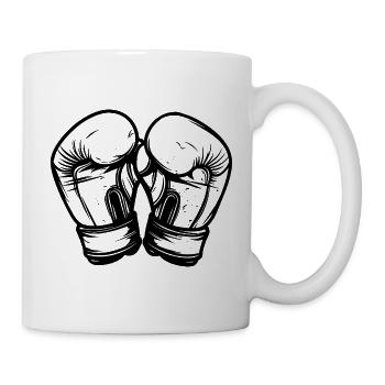Kickboxing Handschuhe Skizze - Tasse - Weiß - Rechts