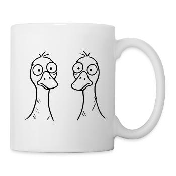 Dumme Gänse - Tasse - Weiß - Rechts
