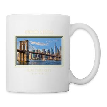 Vereinigte Staaten New York City Vintage Marke - Tasse - Weiß - Rechts