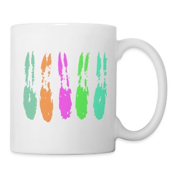 Farben Muster - Abstrakt - Tasse - Weiß - Rechts