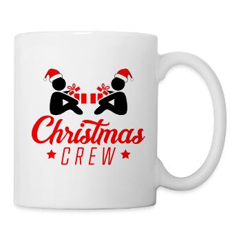 Weihnachts Crew Script Logo - Tasse - Weiß - Rechts