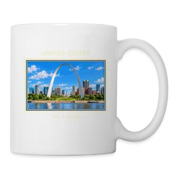 Vereinigte Staaten St. Louis Vintage Reisemarke - Tasse - Weiß - Rechts