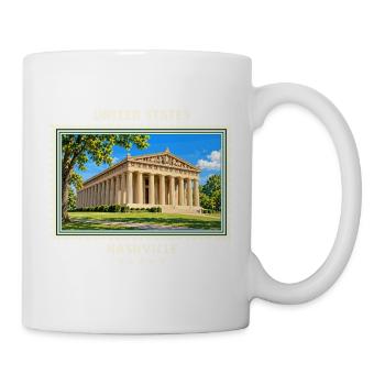 Vereinigte Staaten Nashville Vintage Reisemarke - Tasse - Weiß - Rechts