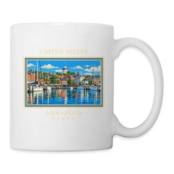 Vereinigte Staaten Annapolis Vintage Reisemarke - Tasse - Weiß - Rechts