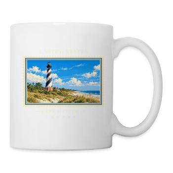Vereinigte Staaten Cape Hatteras Vintage Marke - Tasse - Weiß - Rechts