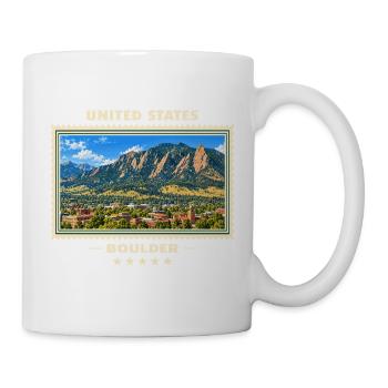 Vereinigte Staaten Boulder Vintage Reisemarke - Tasse - Weiß - Rechts
