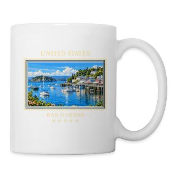 Vereinigte Staaten Bar Harbor Vintage Reisemarke - Tasse - Weiß - Rechts