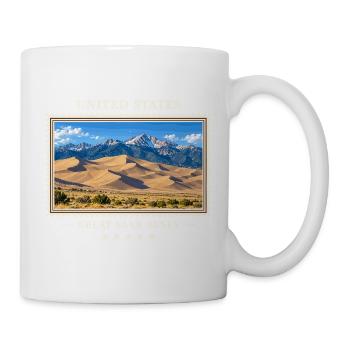 Vereinigte Staaten Great Sand Dunes Vintage Reisem - Tasse - Weiß - Rechts