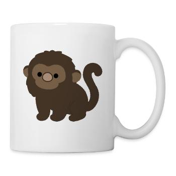 Neugieriger Heulaffe - Tasse - Weiß - Rechts