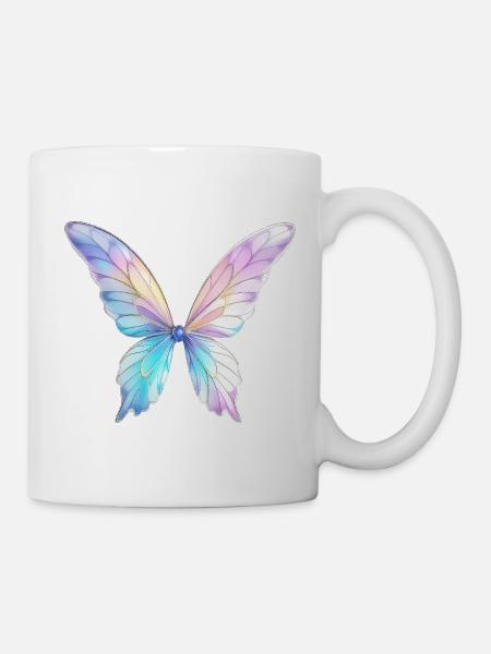 Feenflügel Design - Tasse - Weiß