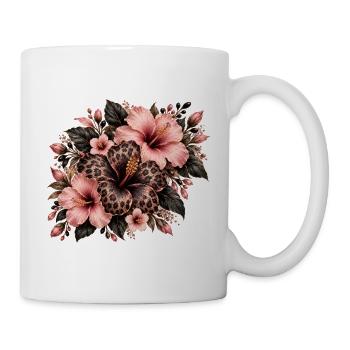 Leopard Hibiskus Fusion - Tasse - Weiß - Rechts