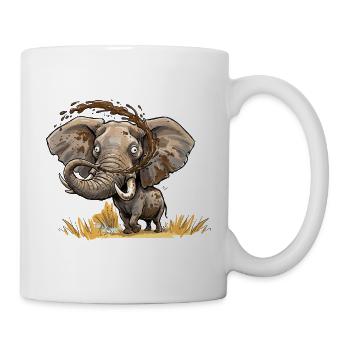 MatschElefant Safari - Tasse - Weiß - Rechts