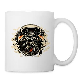 Flammenkamera Retro-Ästhetik - Tasse - Weiß - Rechts