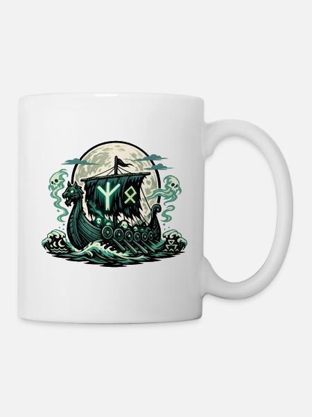 Nordisches Geisterschiff - Tasse - Weiß