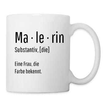 Malerin Substantiv Definition Maler Geschenk - Tasse - Weiß - Rechts