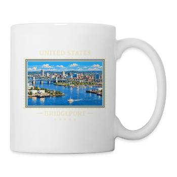 Vereinigte Staaten Bridgeport Vintage Reisemarke - Tasse - Weiß - Rechts