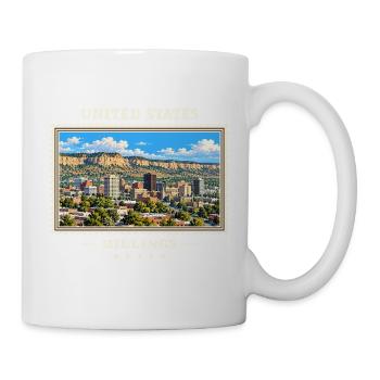 Vereinigte Staaten Billings Vintage Reisemarke - Tasse - Weiß - Rechts