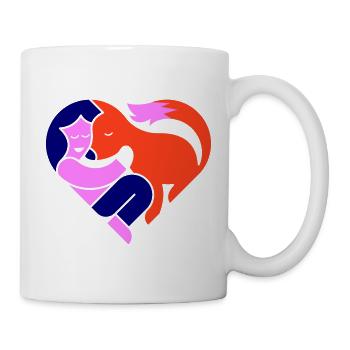 Fuchs verliebt - Tasse - Weiß - Rechts