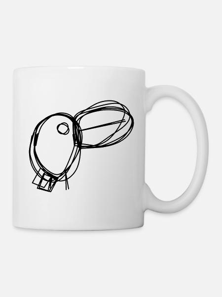 Tukan handgezeichnet - Tasse - Weiß