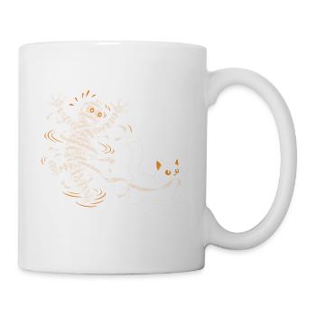 Die Katze und die Mumie - Tasse - Weiß - Rechts
