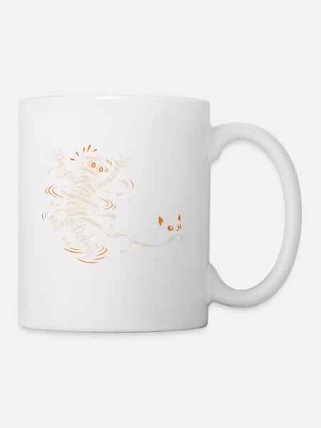 Die Katze und die Mumie - Tasse - Weiß