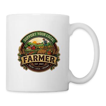 Unterstütze deinen lokalen Bauern - Tasse - Weiß - Rechts