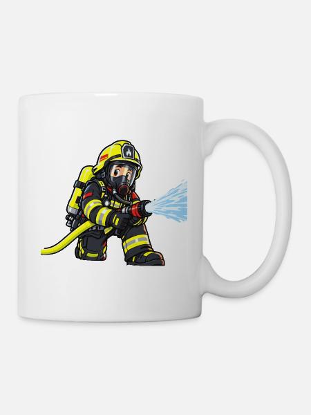 Kleiner Feuerwehrheld – Atemschutz Feuerwehr Kinde - Tasse - Weiß