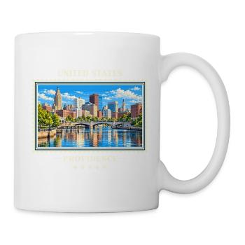 Vereinigte Staaten Providence Vintage Reisemarke - Tasse - Weiß - Rechts