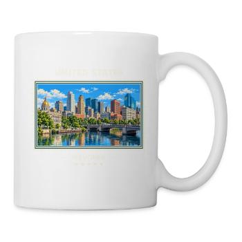 Vereinigte Staaten Newark Vintage Reisemarke - Tasse - Weiß - Rechts