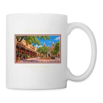 Vereinigte Staaten Albuquerque Vintage Reisemarke - Tasse - Weiß - Rechts