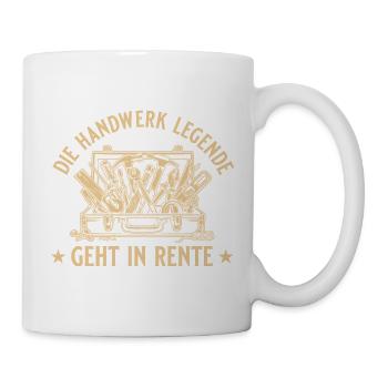 Handwerk Legende geht in Rente Geschenk - Tasse - Weiß - Rechts