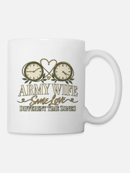 Armee Ehefrau Militär Ehefrau Einsatz - Tasse - Weiß