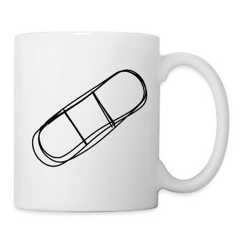 Pflaster handgezeichnet - Tasse - Weiß - Rechts