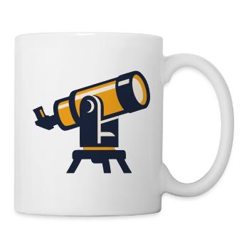 Teleskop Astronomie Grafik - Tasse - Weiß - Rechts