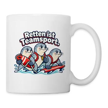 Rettungsschwimmer Lifeguard Wasserrettung Team - Tasse - Weiß - Rechts