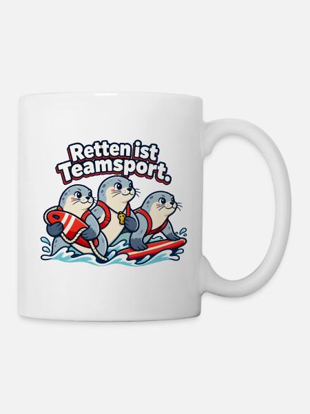 Rettungsschwimmer Lifeguard Wasserrettung Team - Tasse - Weiß