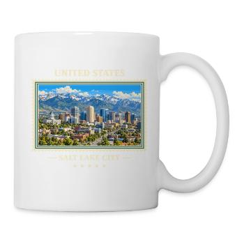 Vereinigte Staaten Salt Lake City Vintage Marke - Tasse - Weiß - Rechts