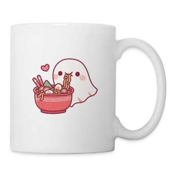 Der süße Geist liebt es, japanische Ramen-Nudeln zu essen - Tasse - Weiß - Rechts