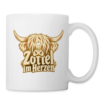 Hochlandrind Fan Geschenk Bauernhof Landleben - Tasse - Weiß - Rechts