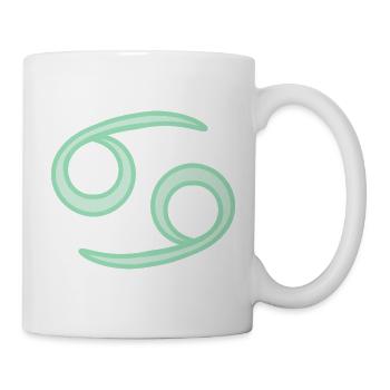 Sternzeichen des Krebses Pastel Grün - Tasse - Weiß - Rechts
