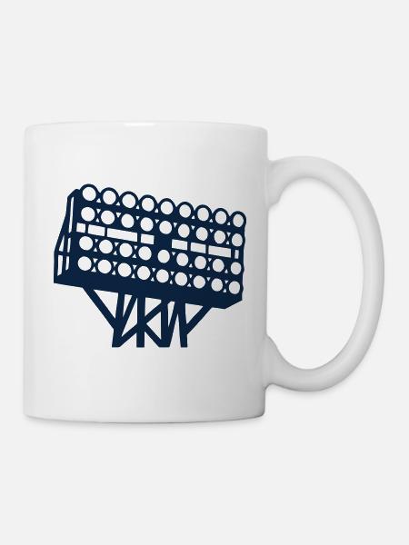 Stadion Flutlicht Grafik - Tasse - Weiß