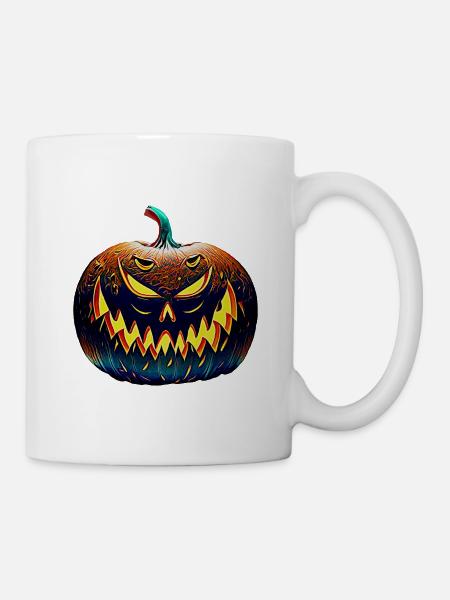 Halloween-Kuerbis - Tasse - Weiß